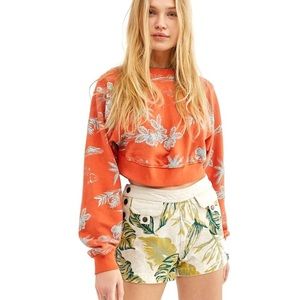 Free People Palm Springs Tropical Combo Shorts 25